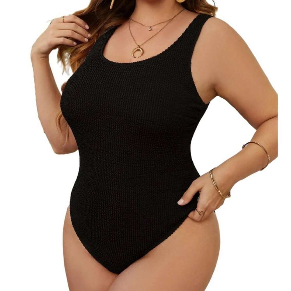 One Piece Textured Swimsuit